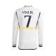 Camisola Real Madrid Vinicius Junior 7 Homem Equipamento Primeiro 2023-2024 Manga Comprida